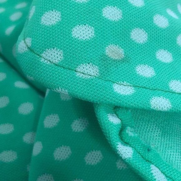 Vintage 1960s Green Polka Dot Button Down Shirt - Picture 8 of 11